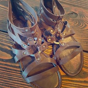 Brown sandals size 9